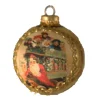 The Christmas Shop Santa Bauble| Glass|Gold Theme