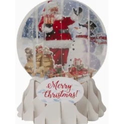The Christmas Shop Santa Globe Card| Single Cards
