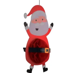 The Christmas Shop Set Of 3 Honeycomb Santas| Paper Decorations