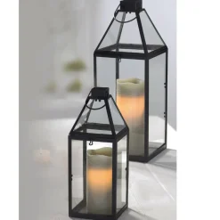 The Christmas Shop Set Of 2 Lanterns| Battery Operated Lights|Tableware