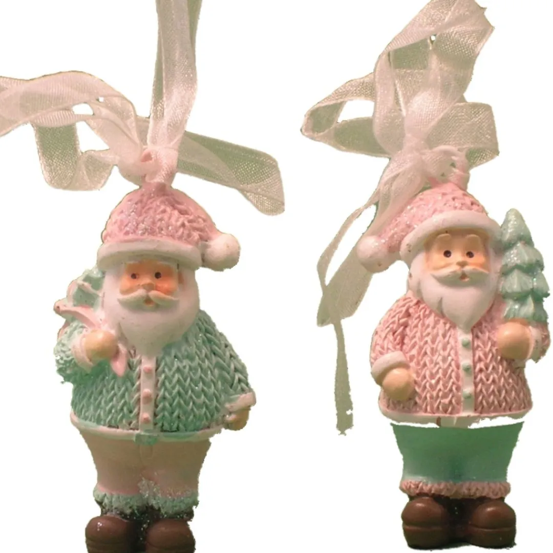 The Christmas Shop Set Of 2 Santa Figures| Other Colours