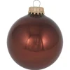 The Christmas Shop Shiny Brown Baubles| Other Colours|Glass