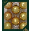 The Christmas Shop Shiny Gold Baubles| Gold Theme|Glass