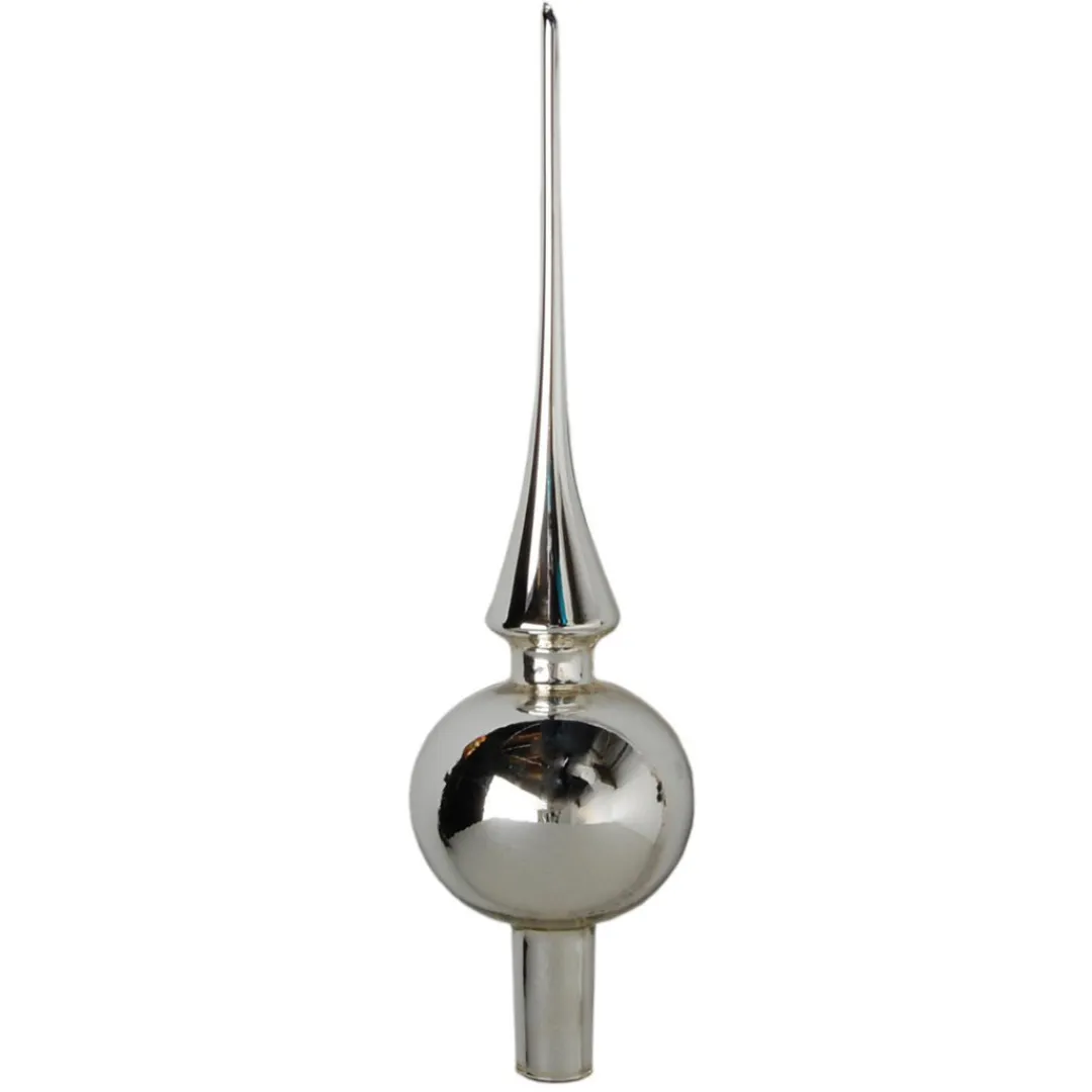 The Christmas Shop Silver Glass Minaret| Treetop Stars|Glass