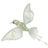 The Christmas Shop Silver Glitter Hummingbird| Silver & White Theme