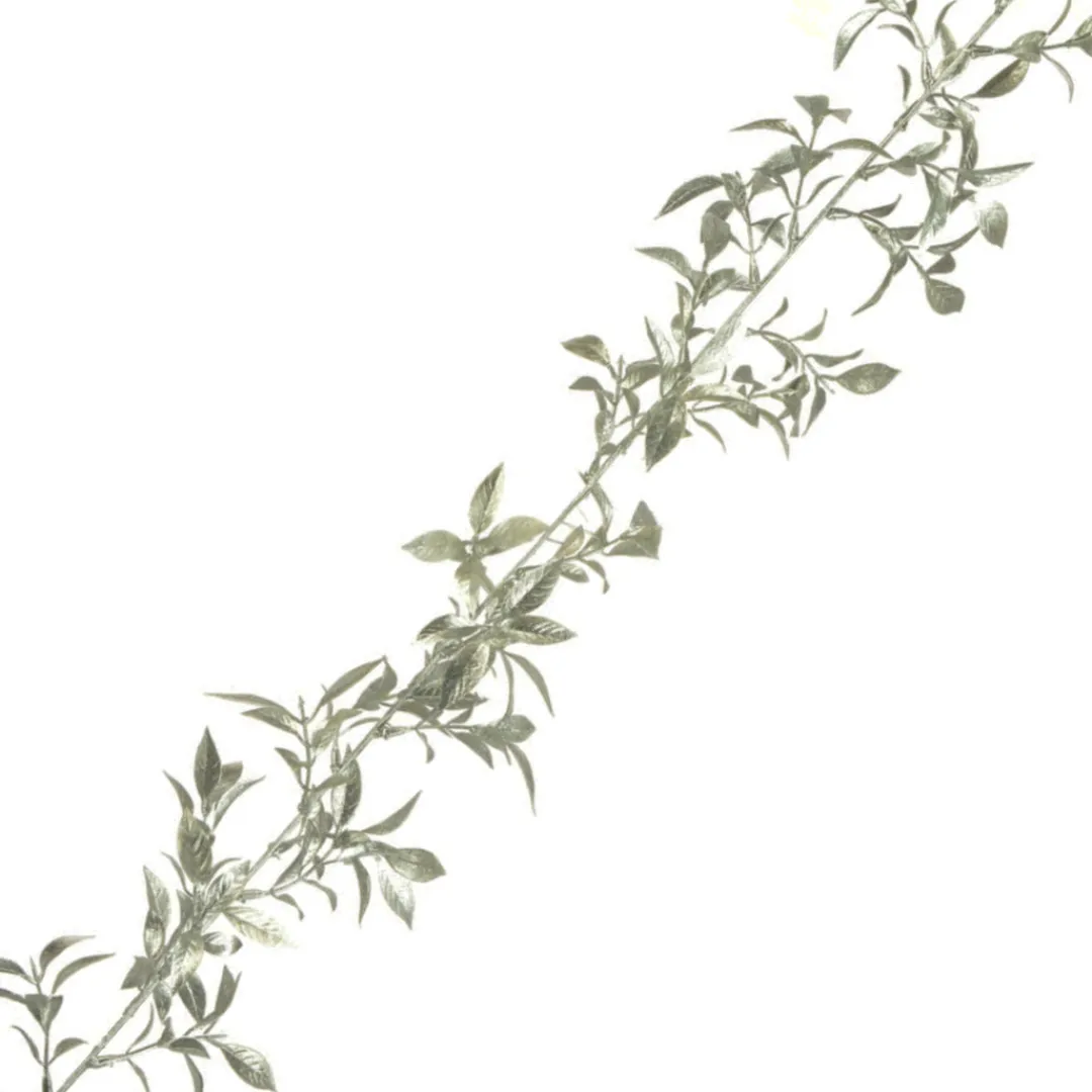 The Christmas Shop Silver Leaf Garland| Garlands|Silver & White Theme