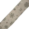 The Christmas Shop Silver Ribbon W/snowflakes| Ribbon|Silver & White Theme