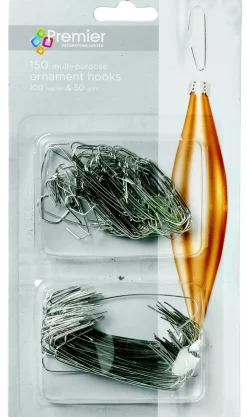 The Christmas Shop Silver Tree Hooks| Silver & White Theme|Glass