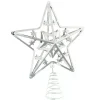 The Christmas Shop Silver Treetop Star| Treetop Stars|Silver & White Theme