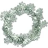 The Christmas Shop Silver Wired Snowflake Garland| Garlands|Silver & White Theme
