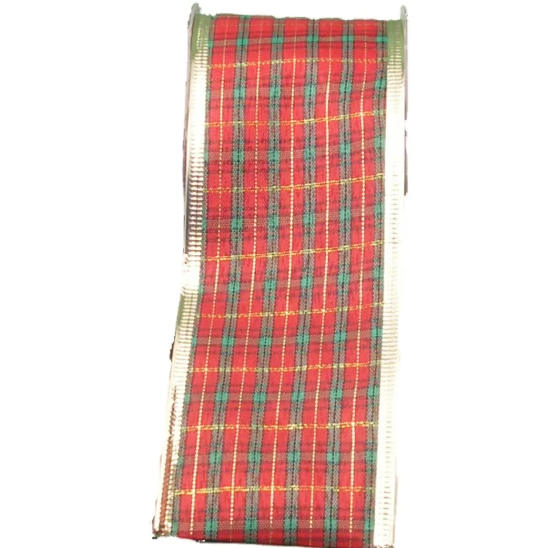 The Christmas Shop Tartan Ribbon| Ribbon|Red Theme