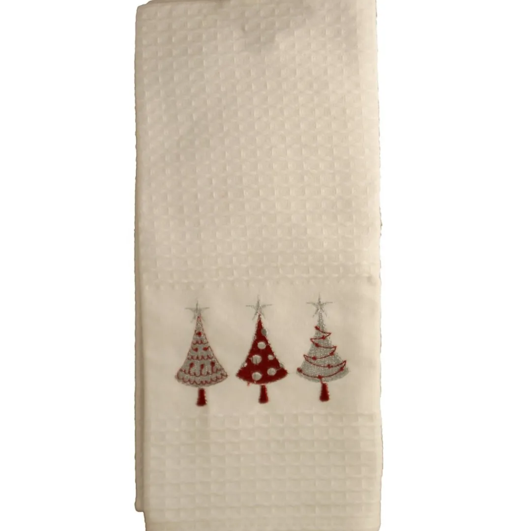 The Christmas Shop Tea Towel With Tree Motif| Tableware