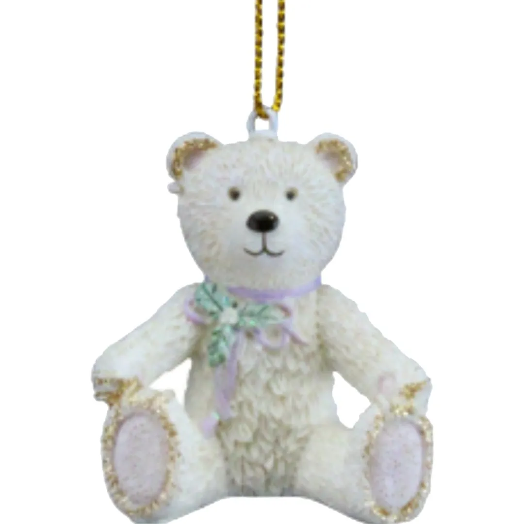 The Christmas Shop Victorian Teddy - White| Silver & White Theme