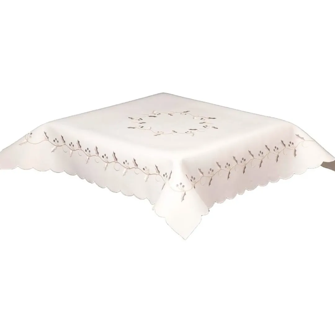 The Christmas Shop White Christmas Tablecloth 132cm Square| Tablecloths