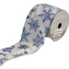 The Christmas Shop White Ribbon With Snowflakes| Ribbon|Other Colours