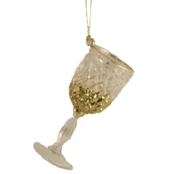 The Christmas Shop Wine Glass| Gold Theme