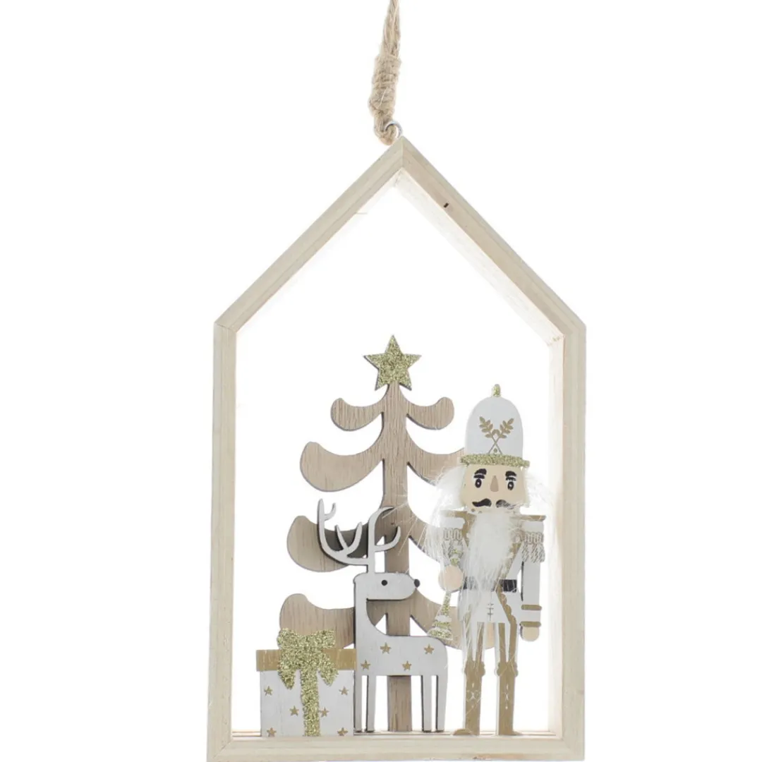 The Christmas Shop Wood Frame Trim| Wood|Silver & White Theme