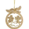 The Christmas Shop Wood Ring With Cherubs| Wood