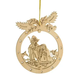 The Christmas Shop Wood Ring With Joseph & Mary| Wood