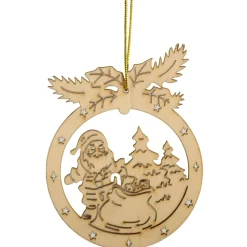 The Christmas Shop Wood Ring With Santa| Wood