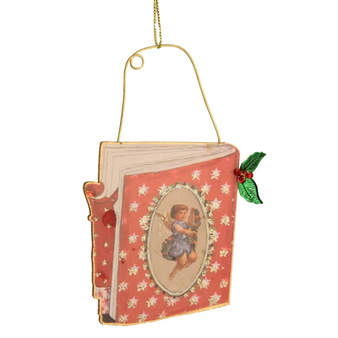 The Christmas Shop Wood Santa With Red Book| Characters|Other Colours