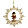 The Christmas Shop Wood Star With Angel (Accordion)| Wood