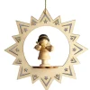 The Christmas Shop Wood Star With Angel (French Horn)| Wood
