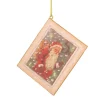 The Christmas Shop Wooden Santa Plaque (Green)| Wood|Characters